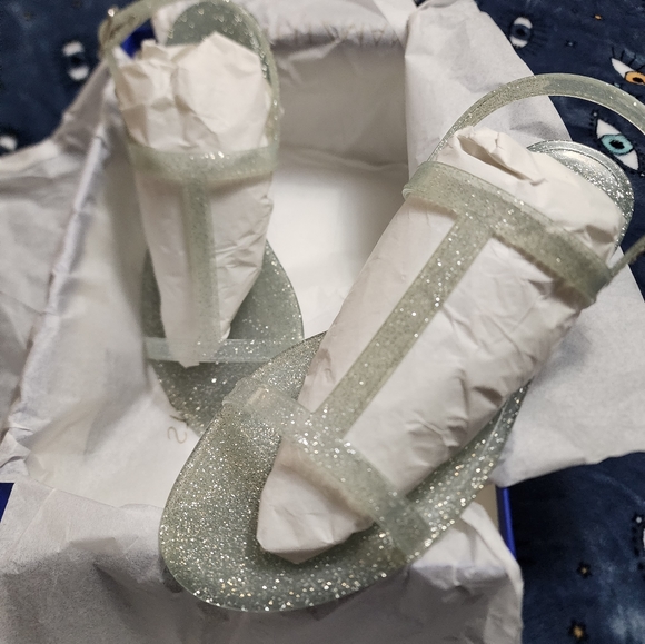 Stuart Weitzman- Silver Jelly Sandals - Picture 5 of 10